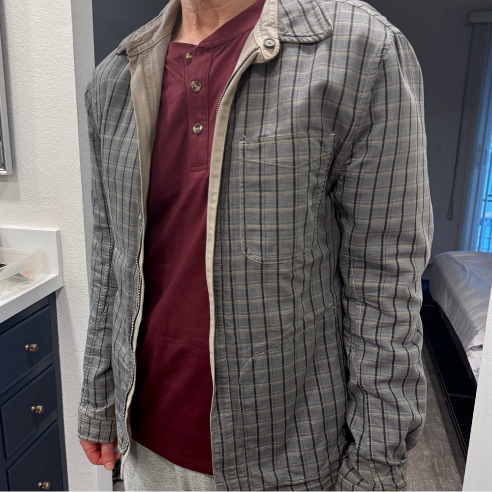 Armani Exchange Light Gray Shirt Jacket